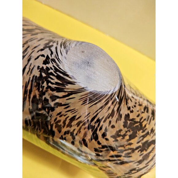 Murano Hand Blown Folded Glass Centerpiece Bowl 9 1/2" x  5 1/2" - Picture 8 of 12